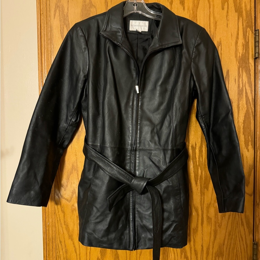 Classic Worthington Black Leather Jacket